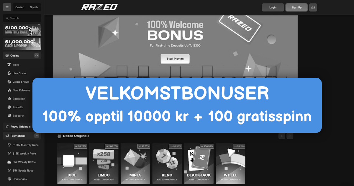 Razed Casino - Norges Beste Online Spilleautomater